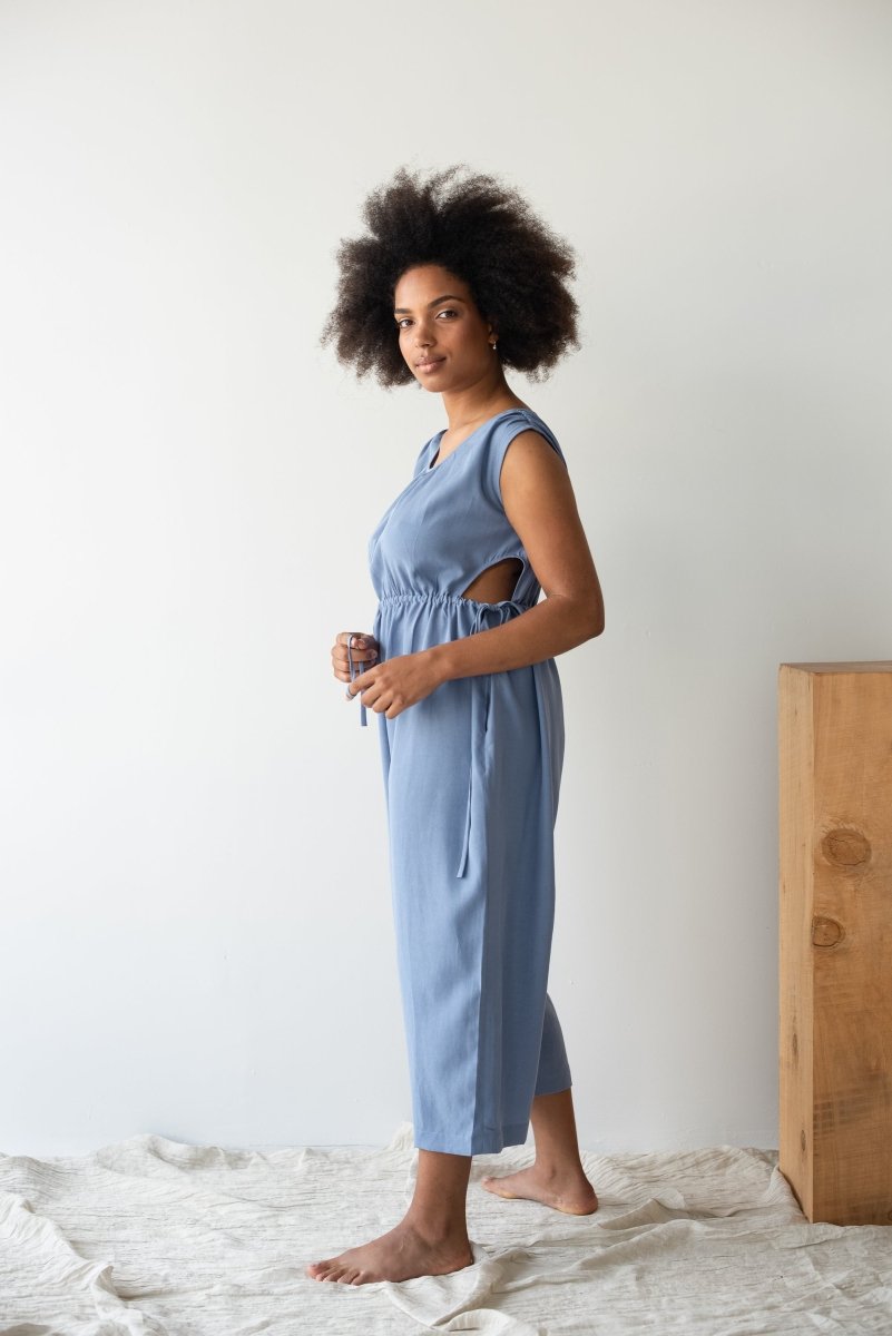 Sun - seeker Jumpsuit (Sample) - Esse - Periwinkle Blue - M - 