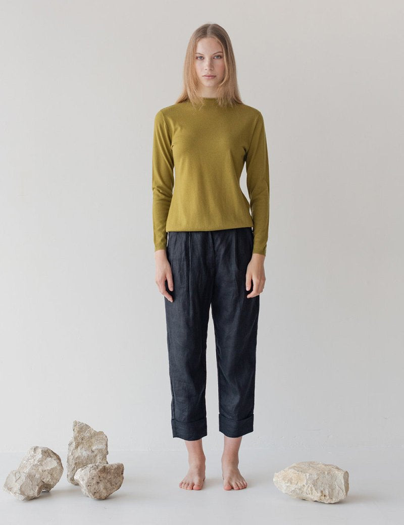 Tailored Cuffed Pants - Esse-Black-XXS (MTO)-Option 1