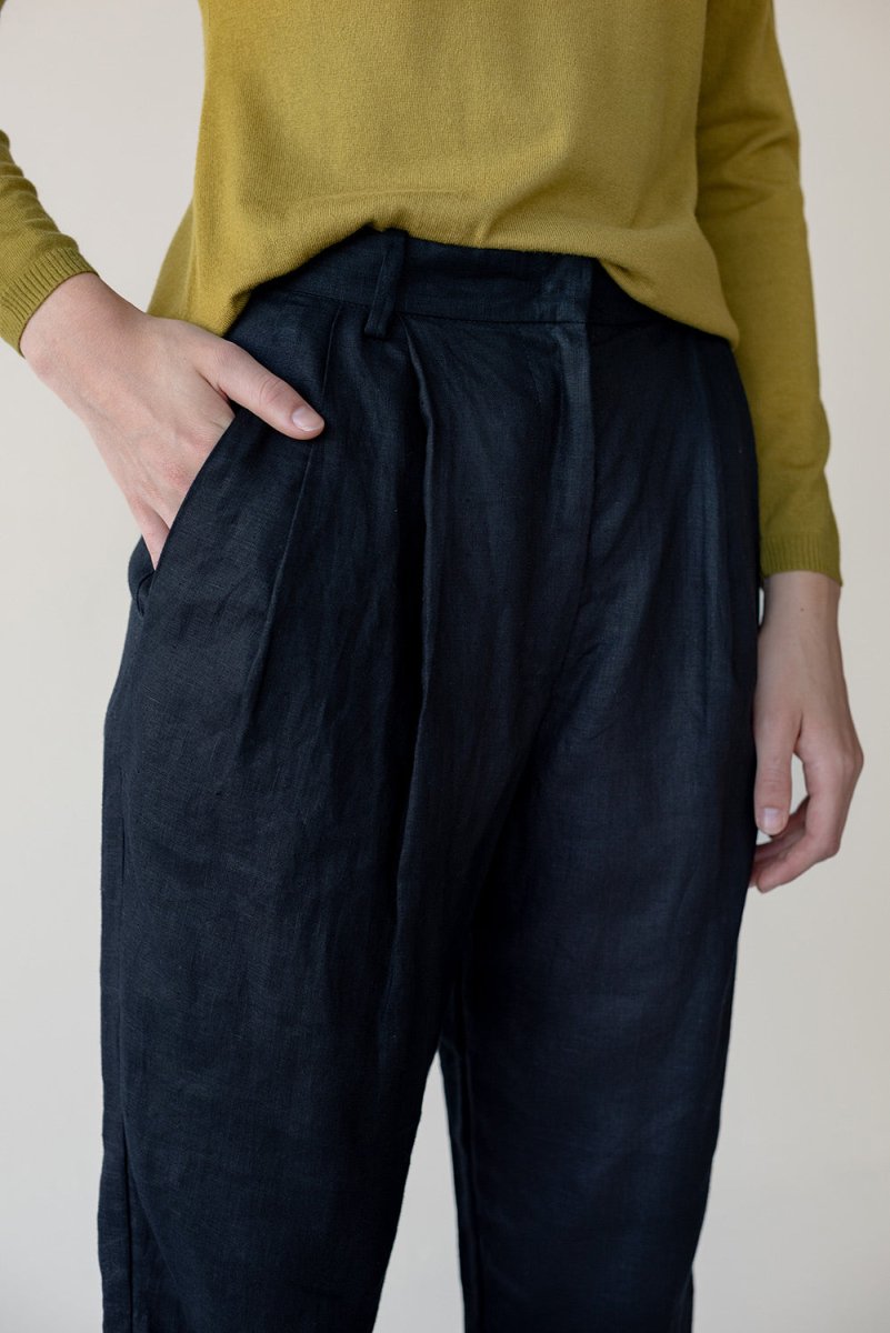 Tailored Cuffed Pants - Esse-Black-XXS (MTO)-Option 1