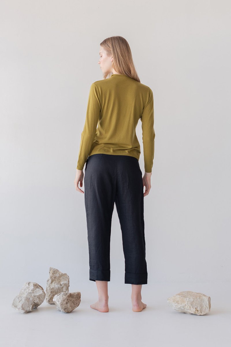 Tailored Cuffed Pants - Esse-Black-XXS (MTO)-Option 1