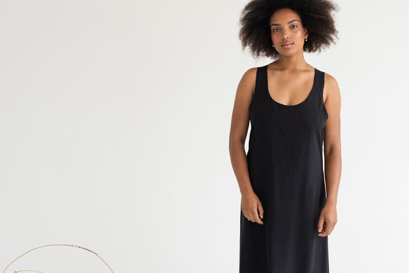 Tie-back Halter Maxi Dress - Esse-Black-XXS-