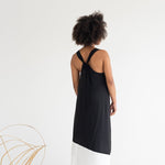 Tie-back Halter Maxi Dress - Esse-Black-XXS-