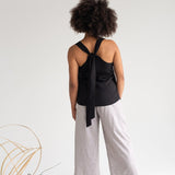 Tie-back Halter Top - Esse-Black-XS-