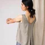 Top with Asymmetrical Straps - Esse-Olive-XXS-