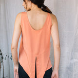 Top with Asymmetrical Straps - Esse-Sun Kissed Coral-XXS-