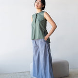 Tuxedo Sleeveless Shirt - Esse-Sage-XS-