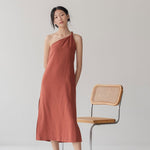 Twist and Turn Toga Dress - Esse-Terracotta-XXS-