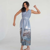 V-neck Maxi Dress - Mountain Print - Esse-Print-XS-