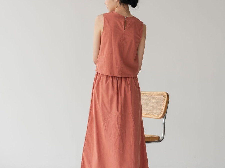 With Ease Boxy Tank - Esse-Cherry Tomato-XS-