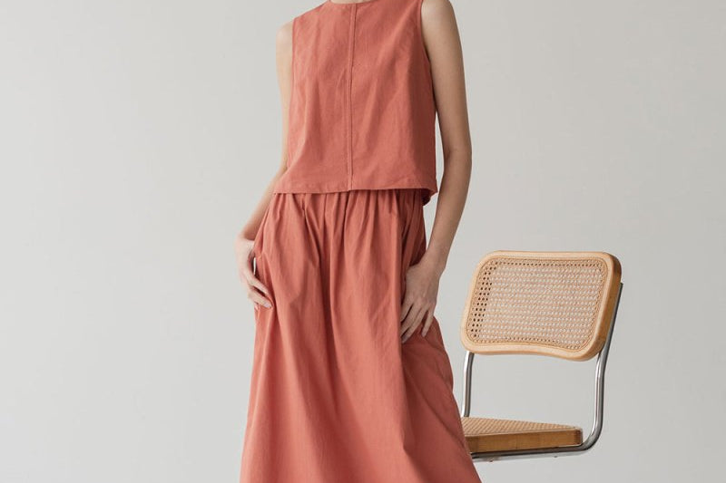 With Ease Boxy Tank - Esse-Cherry Tomato-XS-