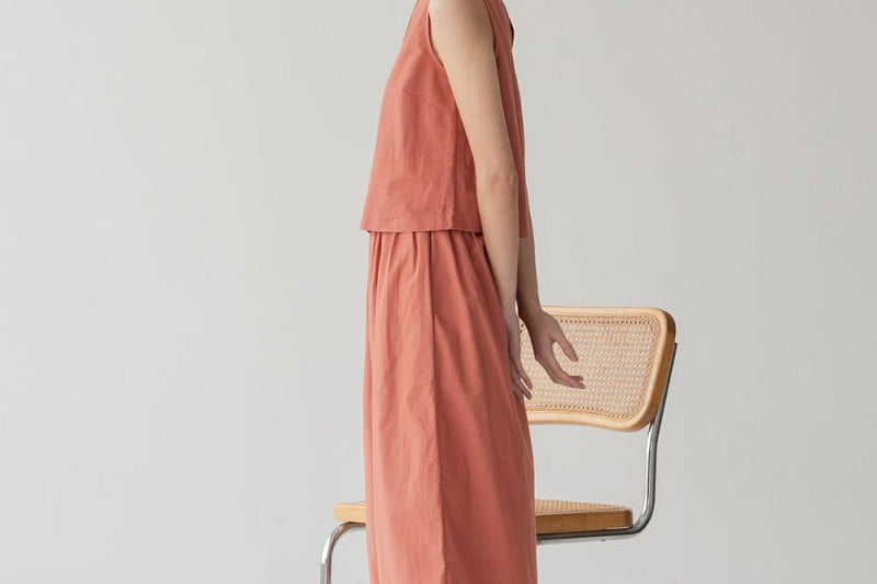 With Ease Boxy Tank - Esse-Cherry Tomato-XS-