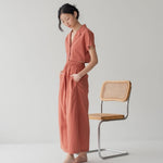 With Ease Cropped Shirt - Esse-Cherry Tomato-XS-Regular Crop
