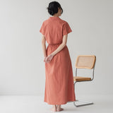 With Ease Cropped Shirt - Esse-Cherry Tomato-XS-Regular Crop