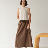 With Ease Maxi Skirt - Esse-Mocha-XS-