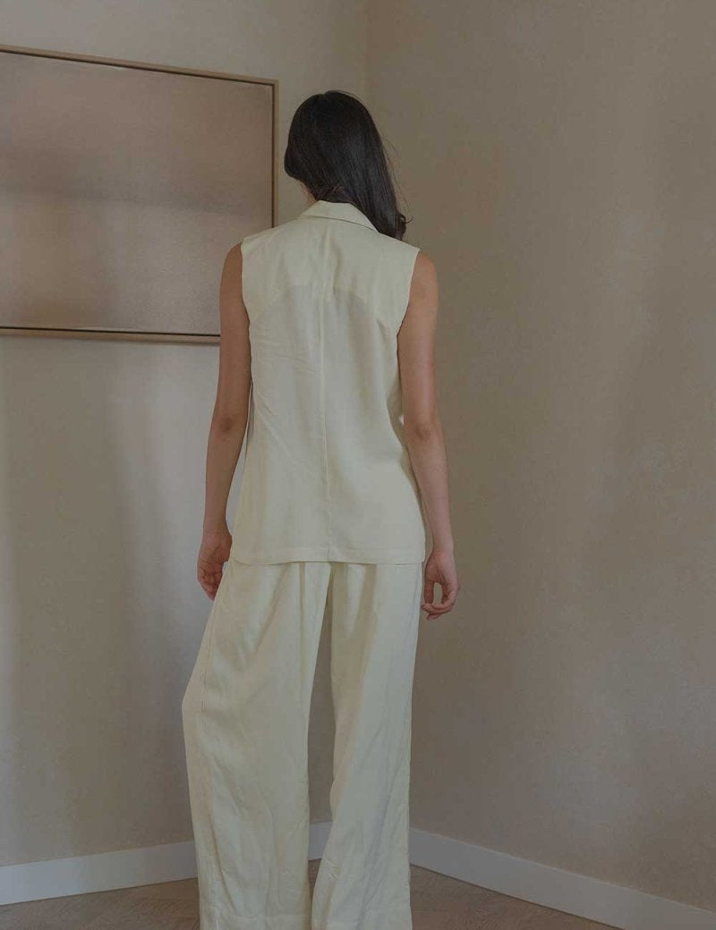 Wrap Vest in Lemon Drop - Esse-XXS--